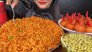 ASMR EATING MAGGI MASALA KOREAN STYLEFIREBALL PANIPURI SPICY FODD VIDEOS [upl. by Timmy]