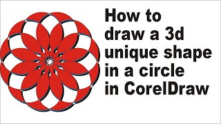 How to draw a 3d unique shape in a circle in CorelDraw  Lunar Computer College [upl. by Naujal]