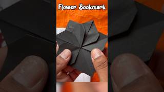 Easy Origami Flower Black Bookmark  How To Make Paper Flower Bookmark in Black  OrigaminBlack [upl. by Nepets925]