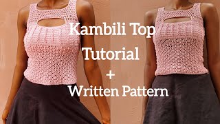 Easy Crochet Keyhole Top Tutorial with written pattern  Intermediate Crochet pattern [upl. by Lledyl]