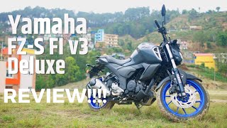 Yamaha FZS FI V3 Deluxe Full Review BikePriceNepal [upl. by Tobiah]