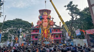 Khairatabad Ganesh Shoba Yatra 2024  Khairatabad Ganesh lifting With Crane Competed ￼ Hyderabad [upl. by Teodorico]