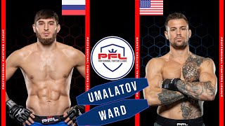 MAGOMED UMALATOV vs BRENNAN WARD FULL FIGHT PFL [upl. by Ahserak]