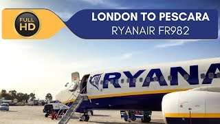 Ryanair flight FR982 London Stansted to Pescara [upl. by Cheslie]