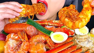 ASMR GIANT SEAFOOD BOIL KING CRAB LOBSTER SHRIMP NO TALKING Compilation ASMR Phan [upl. by Aime]