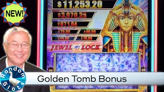 Golden Tomb Jewel Lock Slot Machine Bonus [upl. by Nylkcaj]