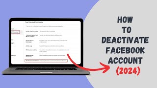 How To Deactivate Facebook Account 2024 [upl. by Gorrian]