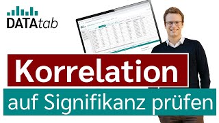 Korrelation auf Signifikanz prüfen [upl. by Htebi]