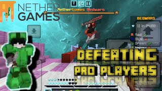 Killing Pro Players In Nethergames Bedwars  Nethergames Bedwars gameplay [upl. by Cobb]