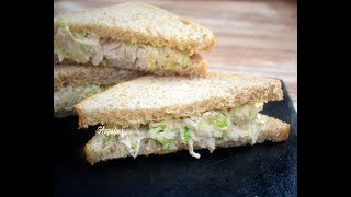 Receta casera del Sándwich de Ensalada de Pollo [upl. by Ginger508]