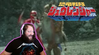 American Watches Kyoryu Sentai Zyuranger Episode 3 Fight in the Land of Despair Reaction [upl. by Laeynad]