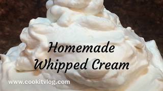 Homemade whipped Cream Recipe [upl. by Folger]