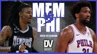 Memphis Grizzlies vs Philadelphia 76ers Full Game Highlights  Nov 02 2024  Regular Season [upl. by Aniled]