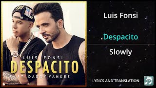 Luis Fonsi  Despacito Lyrics English Translation  ft Daddy Yankee  Dual Lyrics English [upl. by Nairim]