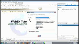 WebEx Tutorial 2  Connecting to Audio Conference [upl. by Erica]