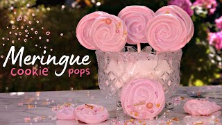 Meringue Cookie Recipe made into lollipops Cookie Pops How To Make [upl. by Gay]