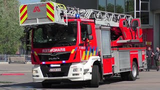 Kazerne alarm Opendeurdag Brandweer Gent 2023 Vele Brandweervoertuigen met spoed bij opendeurdag [upl. by Tombaugh]