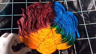 How To Tie Dye  Rainbow Spiral Black Stripes T Shirt [upl. by Jarlen806]