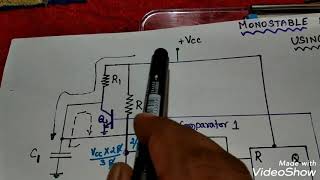 Monostable multivibrator using 555 Timer [upl. by Macintyre]