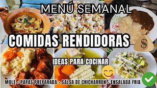 MENÚ ECONÓMICO SEMANAL💰Comidas Rendidoras✅ensalada fria✅Adobo de Puerco✅Aprendiendo a COCINAR🧑‍🍳 [upl. by Siobhan]