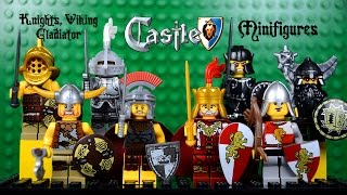 LEGO Castle Knights Viking Gladiator KnockOff Minifigures Set 2 Bootleg [upl. by Bail]