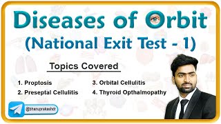 👁️ Ophthalmology  Diseases Of Orbit  National Exit Test – 1 👁️ [upl. by Kenney735]