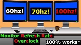 How to Overclock your Monitor Higher Refresh Rate with AMD or Nvidia GPU [upl. by Mita]