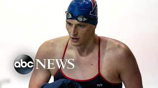 Trans athlete wins swimming title [upl. by Harday]