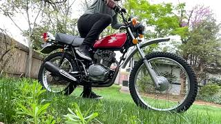 1974 Honda XL125 COLDSTART [upl. by Anwahsit]