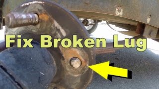 How To Replace Broken Lug Bolt In 5 Minutes [upl. by Oicirbaf]