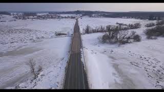 Drone over Route 3 in Jefferson County Closed Due to Flooding Jan 21 2018 [upl. by Niran]