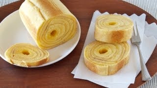 Baumkuchen German Layered Cake at home バームクーヘンの作り方 レシピ  OCHIKERON  CREATE EAT HAPPY [upl. by Reivilo]