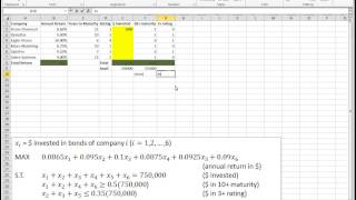 Ch0401 Investment Problem  Excel Model [upl. by Okiam252]