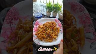 Spaghetti Pastamacaroni 🌶️🍝 Kya khau😋 Simple tasty recipe ✨ recipe shorts viralvideo youtube [upl. by Odarnoc]