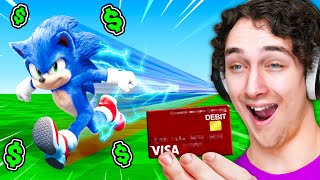 Spending 100000 to become the FASTEST SONIC in Roblox [upl. by Sauers189]