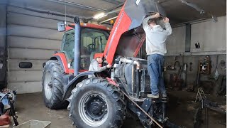 Shop work on Case IH Mx200 Mx120 amp MF 7495 [upl. by Toms]