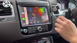 Carplay and Android Auto Retrofit for Volkswagen Touareg RNS850 20102018 With OEM Mic [upl. by Kliber627]