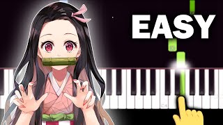 Nezukos Theme  Demon Slayer Kimetsu no Yaiba  EASY Piano tutorial [upl. by Bailey806]