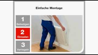 Zehnder DesignHeizkörper Einfache Montage mit Zehnder EasyFix [upl. by Elihu]