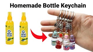 How to make Keychain at homeHomemade bottle KeychainDIY Gift Keychainbts KeychainCute Keychain [upl. by Nimrac]