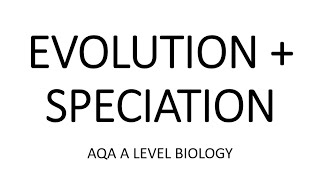 EVOLUTION  SPECIATION  AQA A LEVEL BIOLOGY  EXAM QUESTIONS RUN THROUGH [upl. by Deonne]