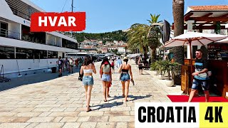 CROATIA 🇭🇷 4K HVAR — Daytime Walking Tour — AUGUST 2023 [upl. by Natrav]