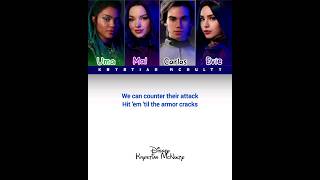 Descendants quotNight Fallsquot Color Coded Lyrics descendants disney krystianmcnulty [upl. by Bruyn]