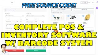 Complete POS Management and Inventory Software with Barcode System  Free Source Code Download [upl. by Imuya]