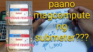 paano magcompute ng submeterhow to compute submeter [upl. by Aicilef]