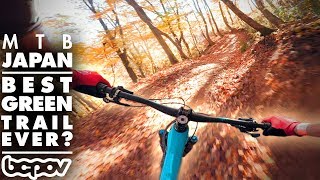 BEST GREEN BIKE TRAIL EVER  Riding Iwatake Bike Park in Hakuba Nagano Japan [upl. by Myrlene]