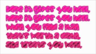 Gives You Hell GLEE Lea michele Lyrics  HD [upl. by Charmain]