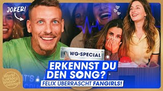 Felix Lobrecht überrascht Fangirls😱  Erkennst DU den Song WGSpecial [upl. by Meehar162]