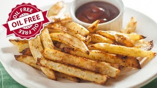 Perfect OvenBaked Fries Recipe Oil Free [upl. by Ambrogino498]