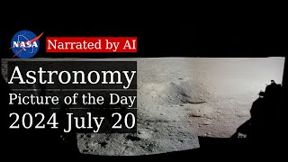 APOD 20240720  Apollo 11 Landing Panorama Narrated by Emma [upl. by Traci226]